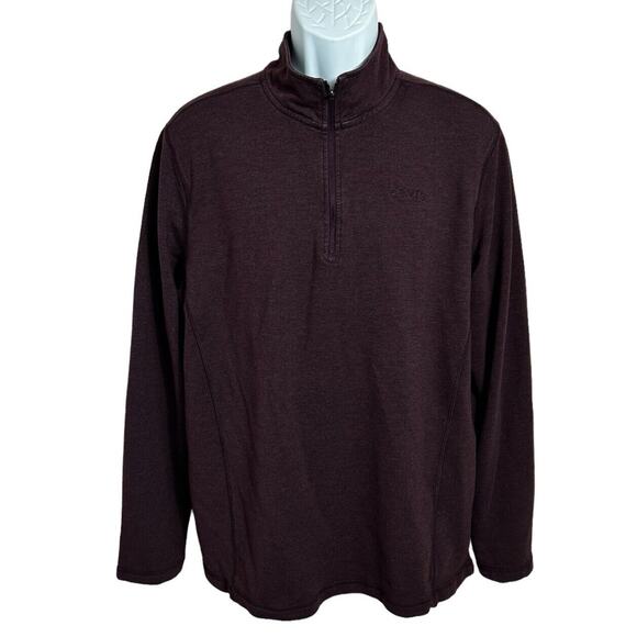 Men's Orvis 1/4 Zip Sz XL Burgundy Pull-Over French Terry Long-Sleeve Outdoors - Picture 7 of 7